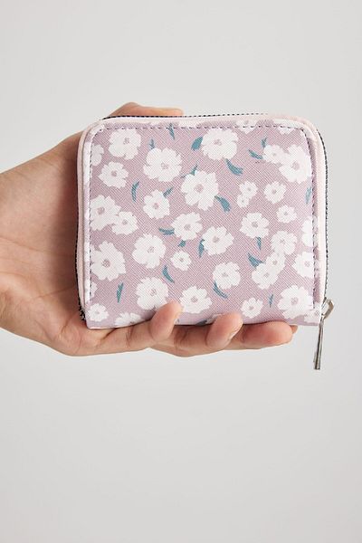DeFacto Damen-Geldbörse aus Kunstleder mit Blumenmuster B1588axns
