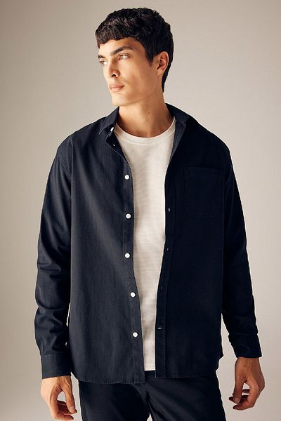 DeFacto Regular Fit Gabardine Long Sleeve Shirt A5383ax23au