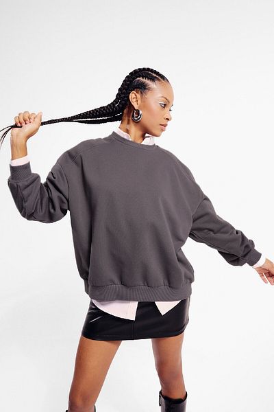 DeFacto Silná a široká oversize mikina – Crew Neck, Solid Fit A4177Ax23Wn