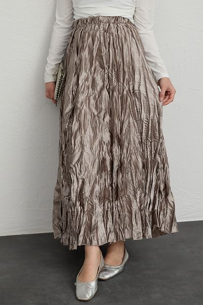 InStyle Fusta din nurcă din satin perlat