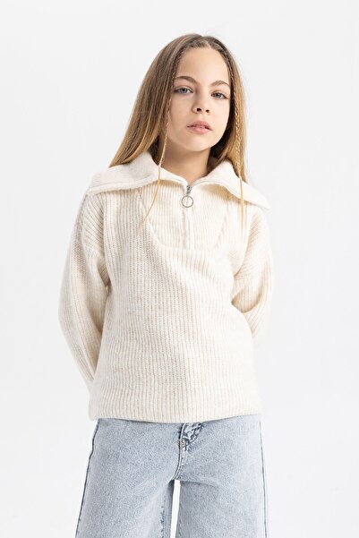 DeFacto Girl's Half Zipper Knitwear Sweater A6015A823Wn
