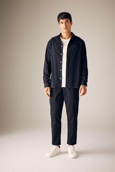 DeFacto Regular Fit Gabardine Long Sleeve Shirt A5383ax23au