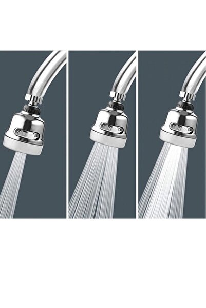 Vi Caro İthal 1. Kalite Krom 3 Fonksiyonlu Mutfak Lavabo Başlığı 360 Derece D...