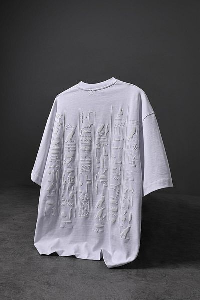 Slatra Ανδρικό μπλουζάκι με στάμπα με κέντημα White Eye Of Ra