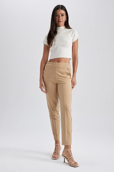 DeFacto Carrot Fit Fabric Pants with High Waist Pockets - B1238Ax23Au