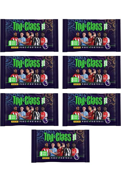 Panini Manga Premier League Top Class 2025 Trading Cards 7 Packs Set (56 Cards)