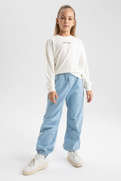 DeFacto Dívčí džínové kalhoty - Parachute Jogger Leg, A6234a823au