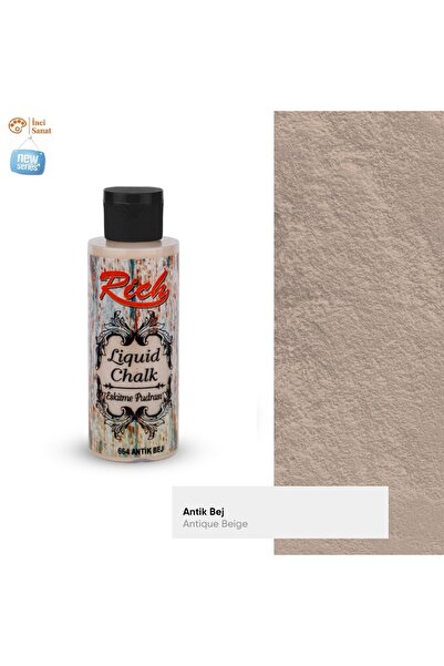 İNCİ TUVAL Eskitme Pudrası Liquid Chalk Antik Bej N:664 Akrilik Tüm Yüzey 120ml