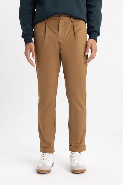 DeFacto Gabardine Tailored Trousers with Pockets, Double Legs, Regular Fit A5115Ax23Au