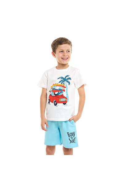 Victor and Jane 2 Piece Sets with Matching T-shirt And Slogan Print Shorts wi...