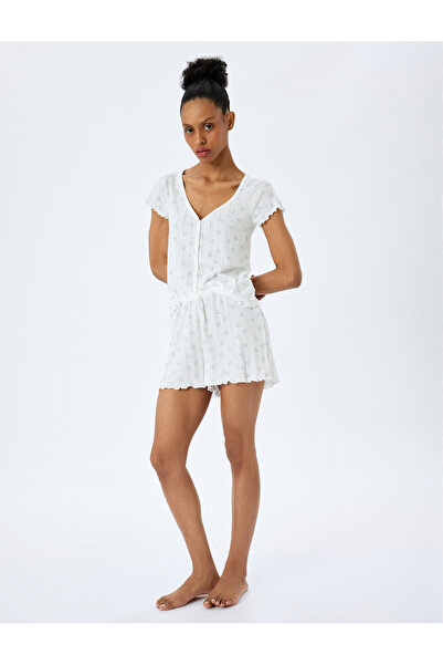 Koton green design Knitted Pajama Set