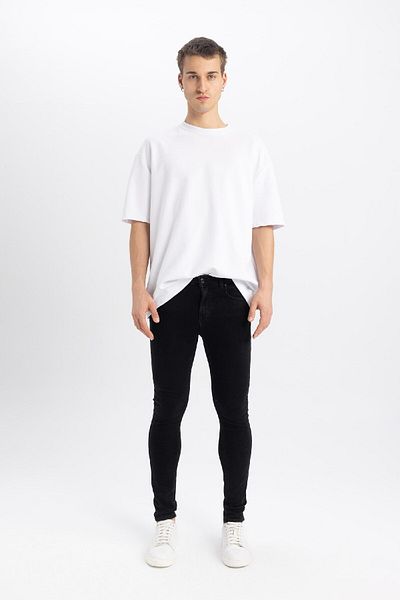 DeFacto Pantaloni de jeans cu talie obișnuită, cu picior foarte slăbănog R8752AZ24SP
