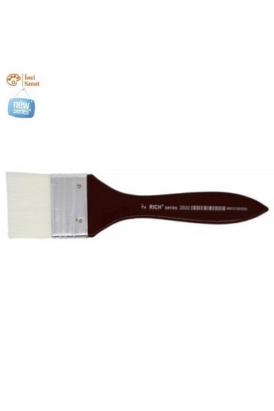 İNCİ TUVAL 3500 Series No:2 White Soft Quality Burgundy Handle Floor Brush