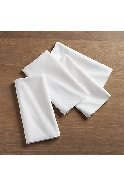 Kotonia Home Set of 10 Kotonia Home Hotel table napkins, 100% cotton, cretonne, size 45x45 cm, white