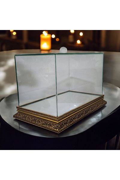 AYZ HOME Gold Engagement Dowry Bundle Length 35*20*20 cm Wooden Mirror Base