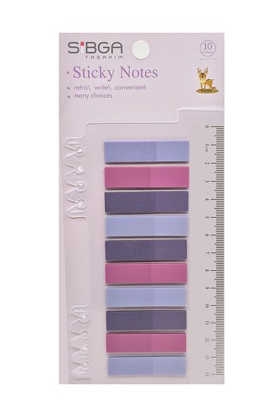 sibga tasarım Transparent Color 200 Sheets Book Marker, Sticker Note Paper