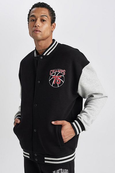 DeFacto Oversize Fit bomber parka πλήθος που ουρλιάζει χωρίς κάλυμμα εποχιακή αθλητική ζακέτα B4484ax2