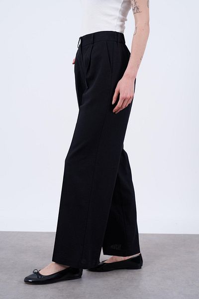 Fast Perry Black Premium Linen Trousers
