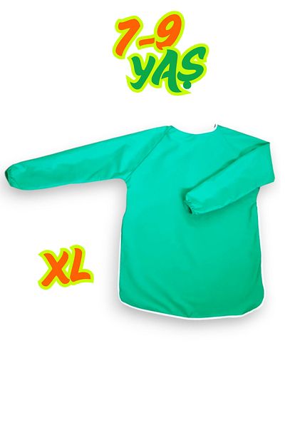 FİYPER Șorț de pictură verde Xl Mărime 7-9 ani Țesătură hidrofugă