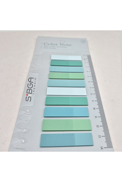sibga tasarım Transparent Color Bookmark with Sticker Note Paper and 200 Sheets