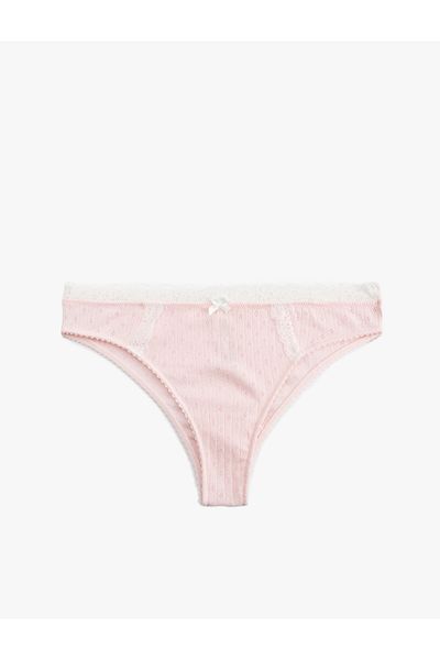 Koton New Season Lace Detailed Cotton Brazilian Panties