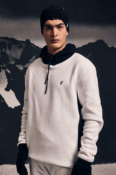 DeFacto Fit Sister Fit Printed Hooded Sports Kulo Fleece Sweatshirt Y5709Az23Wn