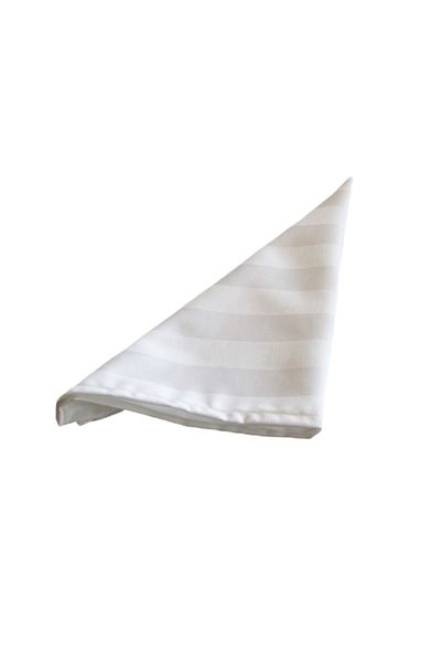 Kotonia Home Set of 10 table napkins Kotonia Home Hotel, 45x45 cm, 100% cotton,Damask stripes width 2.5cm, white