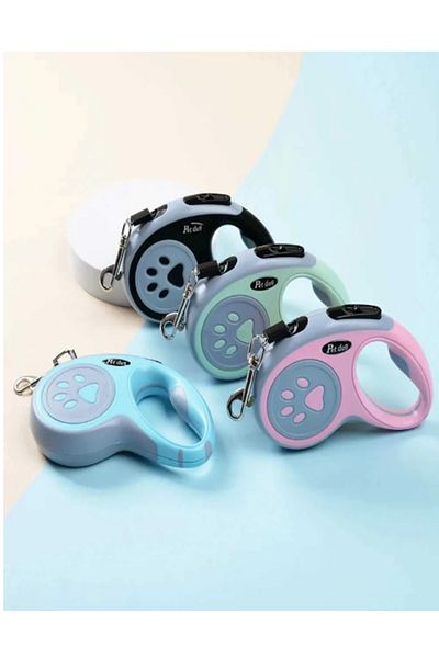 SİRİUS3D Classic Automatic Stripe Dog Walking Leash, Reel Automatic Dog Walking Leash