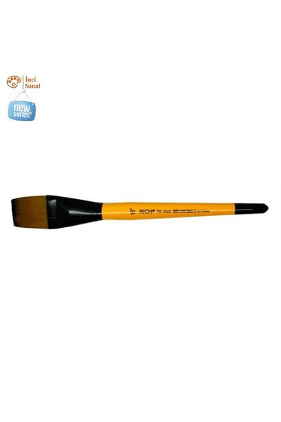 İNCİ TUVAL Flat Shader Flat Shaded Thick Style Soft 1St Quality Brush No:1,5 Long Handle