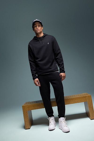DeFacto Fit Standard Fit Hooded εμπριμέ αθλητικό φούτερ με τσέπες B4372ax24sp