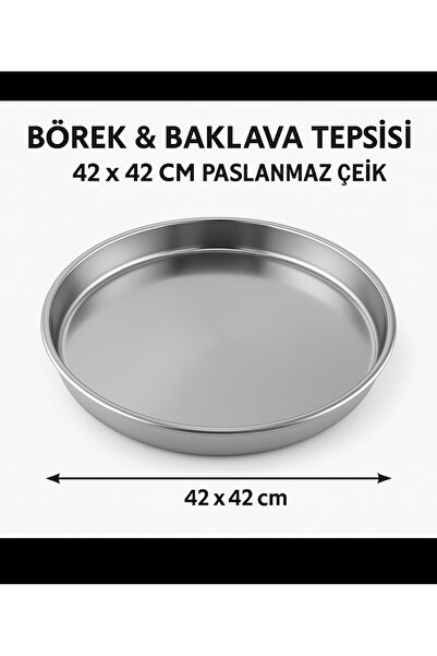 LeesHome Stainless 42 cm Steel Oven Pastry and Baklava Tray
