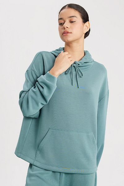 DeFacto Αθλητικό φούτερ Premium Oversize με κουκούλα - Kangaroo Pocket B5206ax24sp