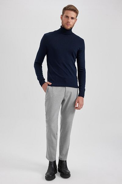 DeFacto Twill Chino Pants - Slim Fit, Narrow Leg, Straight Pocket B2091Ax23Au