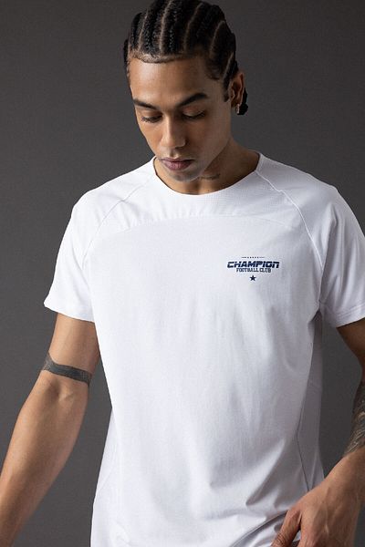 DeFacto Bedrucktes Slim-Fit-Sport-T-Shirt mit Rundhalsausschnitt – kurze Ärmel B5019ax24sp