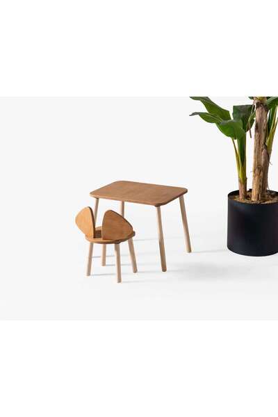 Genel Markalar Montessori Çocuk Çalışma ve Aktivite Masası Masif Kayın Ahşap ...