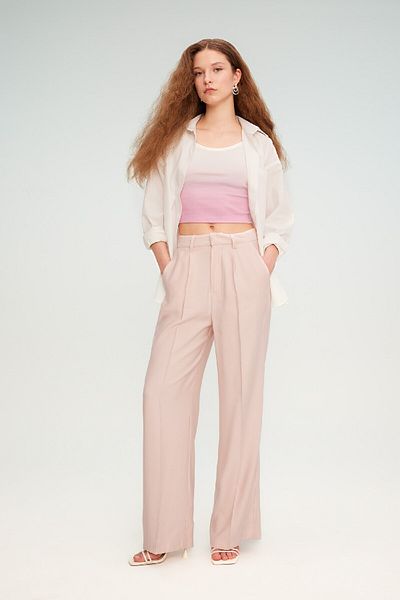 DeFacto High Waist Pocket Wide Leg Trousers - A1138Ax24Sm