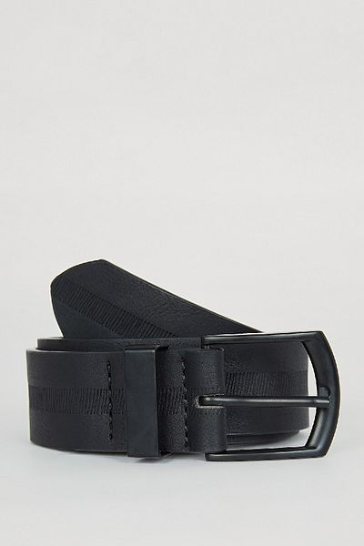 DeFacto Men's Jean Belt - Rectangular Buckle, Faux Leather B4412axns