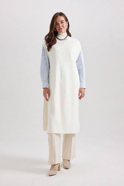 DeFacto Regular Fit Crew Neck Long Sweater B6441Ax23Au