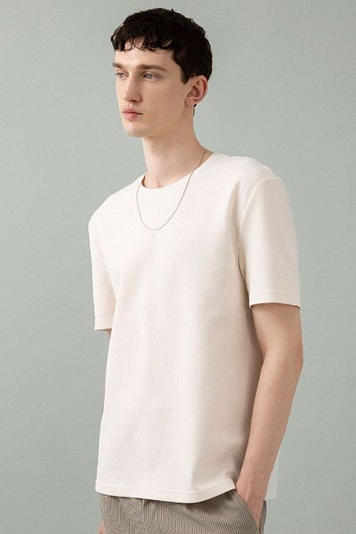 DeFacto Regular Fit Tričko Crew Neck Basic pevné tričko s krátkým rukávem B6534Ax24Sp