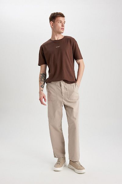 DeFacto Gabardine Trousers Baggy Fit Pocket Straight Leg B4762Ax24Sp