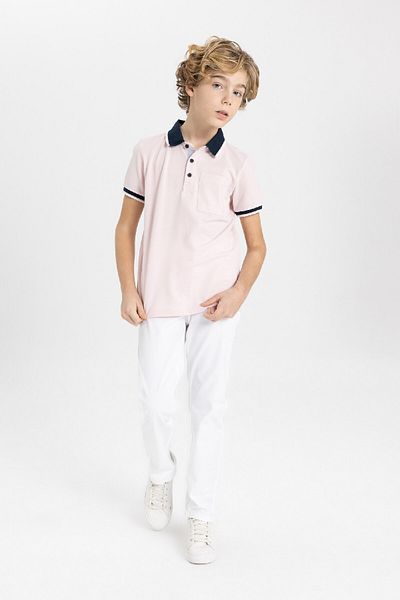 DeFacto Boy's Pique Short Sleeve Polo T-Shirt B6830A824SM