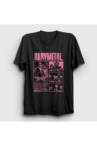 Presmono Unisex Μαύρο T-Shirt Kawaii Music Babymetal 527381 ττ