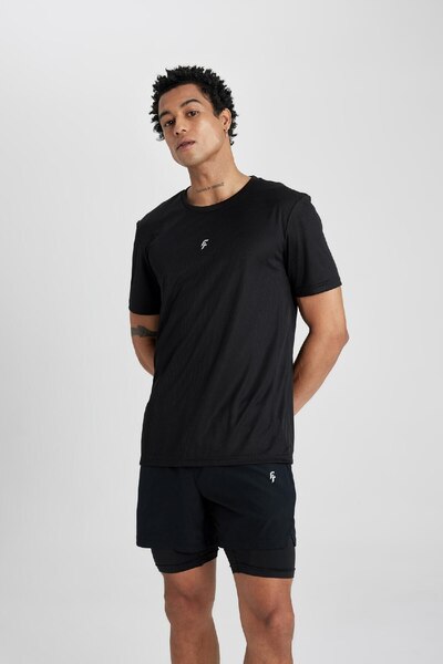 DeFacto Τυπωμένο αθλητικό μπλουζάκι με λαιμόκοψη με λεπτή εφαρμογή - κοντομάνικο X6142az24sp