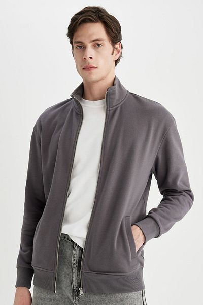DeFacto Bequeme Passform A5276ax24sp Comfort Fitness Sweatshirt mit Taschen