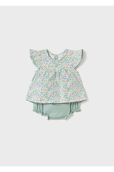 MAYORAL Toddler Girls Double Shorts Pack - Green Floral