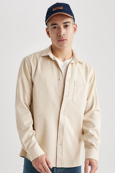 DeFacto Regular Fit Basic Plain Long Sleeve Shirt B3670Ax24Sp