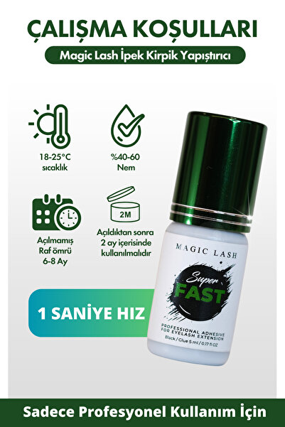 Magic Lash Super Fast Güçlü İpek Kirpik Yapıştırıcı 1 Saniye