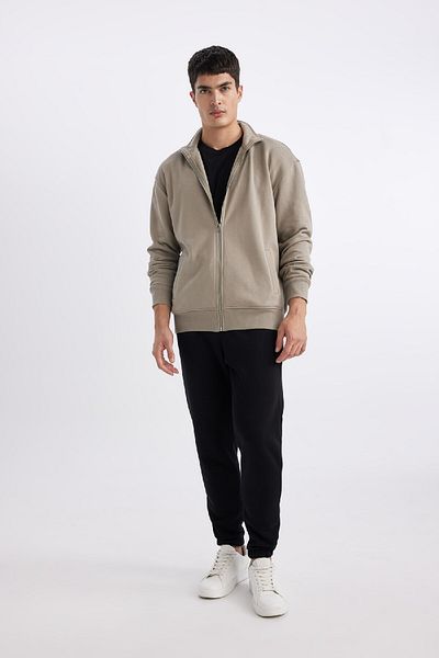 DeFacto Bequeme Passform A5276ax24sp Comfort Fitness Sweatshirt mit Taschen