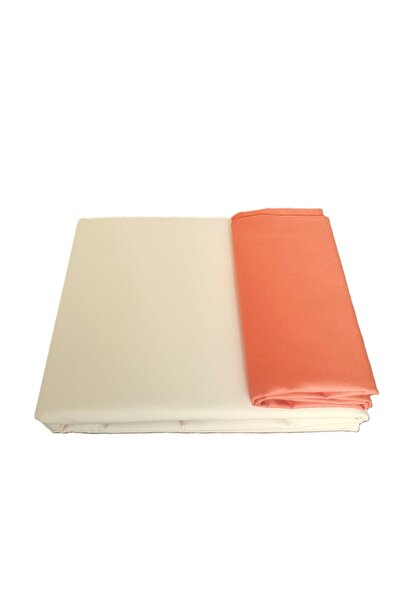 Kotonia Home 3-piece set Deco UNI - Ranforce color, 220×240 cm and 2 pillowcases 50×70 cm, cotton, ivory&ceramic