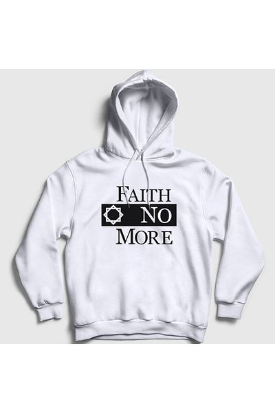Presmono Unisex Λευκό λογότυπο Rock Faith No More Φούτερ με κουκούλα